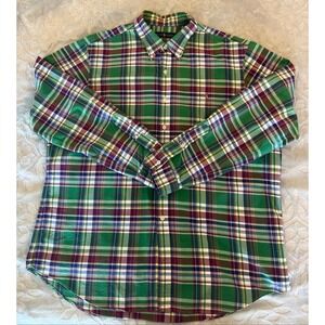 Ralph Lauren Men's XXL Plaid Button Down Long Sleeve Shirt Classic Fit Multi